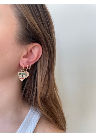 Antik Mısır Desenli Çoklu Premium Küpe