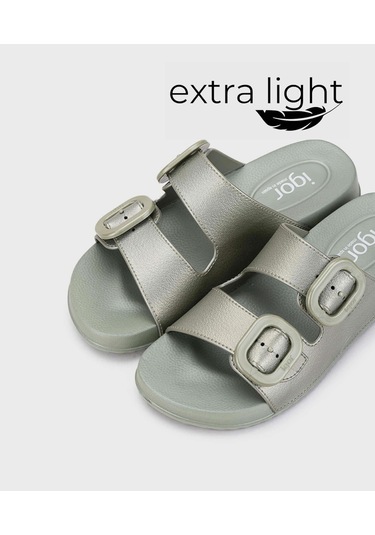 Igor S10345 Habana Metal Kadın Terlik Yeşil Yeşil