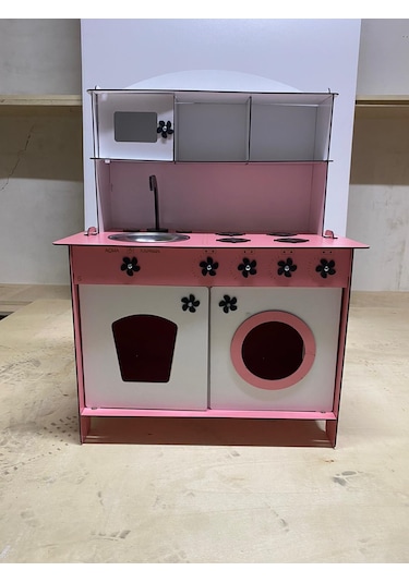 3 Mm Ahşap Oyuncak Mutfak 80X60