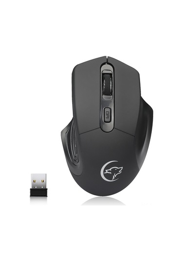 Maiyame Kablosuz 2.4ghz Siyah Abs Mouse, 2400 Dpı, Usb Alıcılı, 10m Menzil, Windows/mac Uyumlu G838