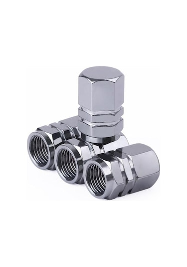 Oto Araba Sibop Kapağı Seti Altıgen 4'lü Set Krom