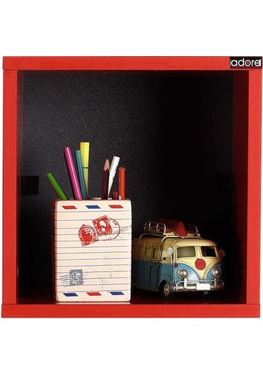 Adoremobilya Rainbow Genç Odası Duvar Rafı-Kırmızı