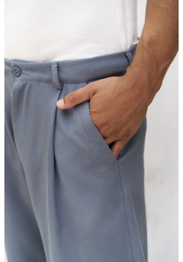 Mai Collection Ayyubay İndigo Pileli Erkek Pantolon İndigo