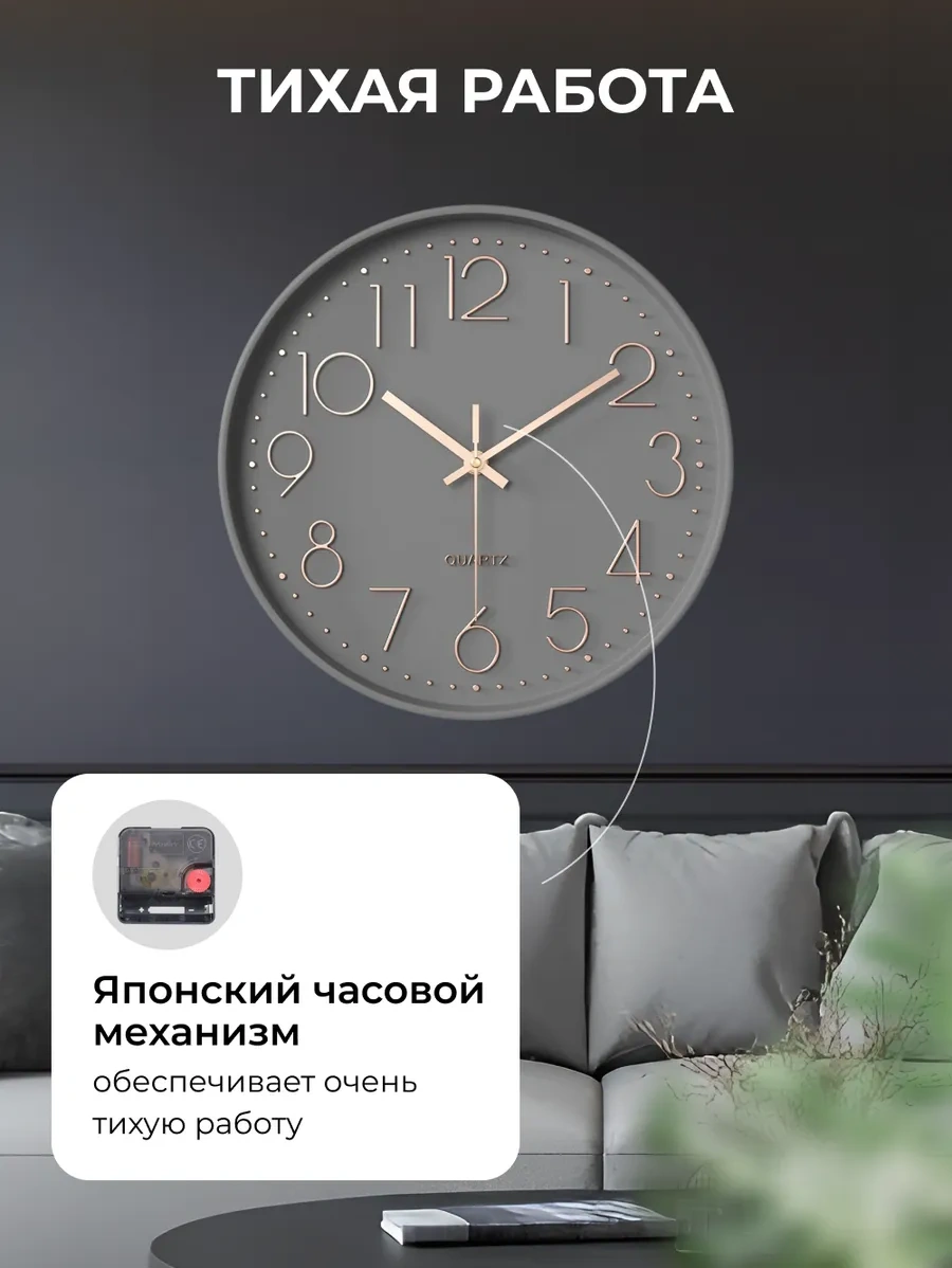 Casy Market Mutfak İçin Yuvarlak Sessiz Duvar Saati 25 Cm 373668683 Altın Rengi