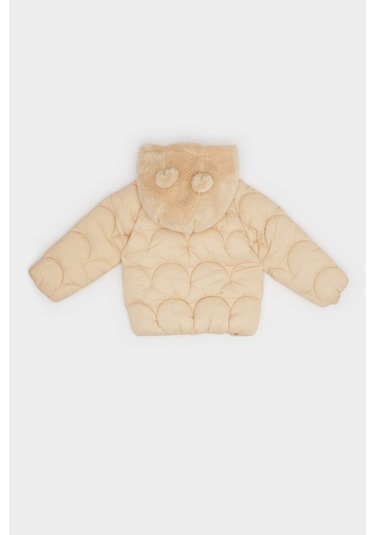 Defacto Erkek Bebek Kapüşonlu Fermuarlı Kapitoneli Mont E8211a525aubg65 Bej