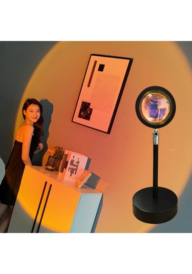 Vkemall Rgb 16 Renkli Gölge Projeksiyon Lambası - Akıllı Uygulama Ve 24 Tuşlu Kumanda İle 360 Ayar, Oda Ambiyanı, Fotoğraf Işığı, Gece Lambası Siyah