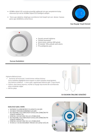 Obiem Pgst Akıllı Ev Güvenlik Alarm Sistemi + İç Ve Dış Mekân Ptz Hd Kamera