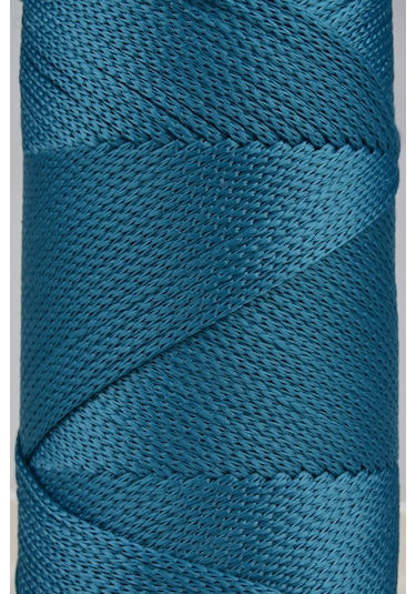 2 Mm - 200 Gr Polyester Makrome Ipi Petrol Mavisi 230 M Polyester Makrome Ip Supla Ip Ve Çanta Ipi