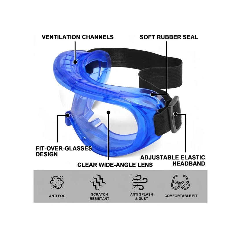 Willowhaven Anti Sisli Mavi Çok Amaçlı Koruyucu Gözlük Toz Boya Kaynak