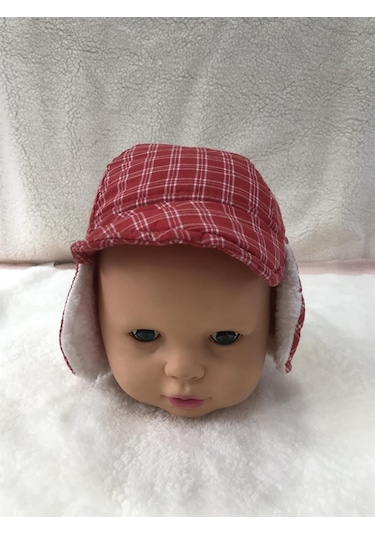 Capps Şapka Ekru - Kırmızı Asortili-8635 Kırmızı