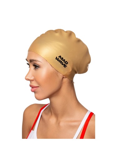 Mad Wave Uzun Saçlar İçin Silikon Havuz Bone İsi: Uzun Saçlar 249199121 Altın Rengi