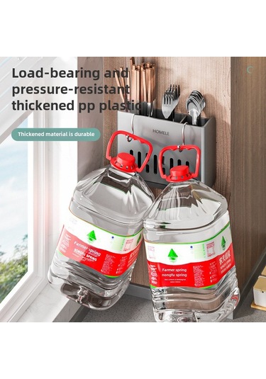 Konesam Duvarlı Mutfak Çatal Kaşık Bıçak Depolama Kutusu, Su Çıkarma Özelliği, Delme Yok Kurulum, Siyah İki Bardak, Toplu Satış Diğer