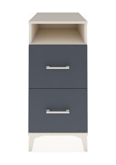 Kronos Komodin Tek Raflı 2 Çekmeceli 44x59x96 Aytaşı-antrasit Aytaşı