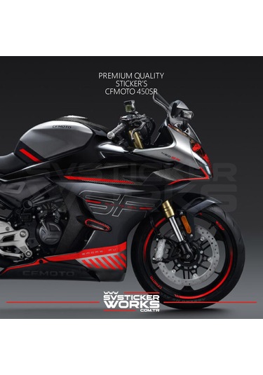 Cfmoto 450sr Sticker Ön Kafa Kaplama Modeli Hazır Kit Punisher Desen Kaplama