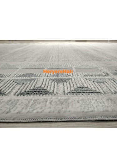 Quka Halı Istanbul %100 Akrilik 160x230 Cm Modern Halı Siyah - Gri