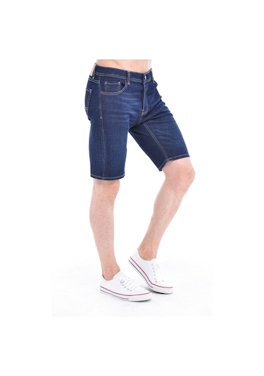 Cedy Denim Erkek Kot Şort Slim Fit Jean Şort - C342 Lacivert