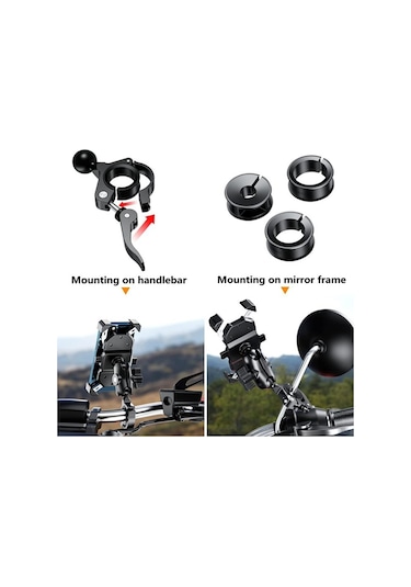 Sones Motosiklet Bisiklet Cep Telefonu Braketi Sabit Taban 17mm Top Kafa