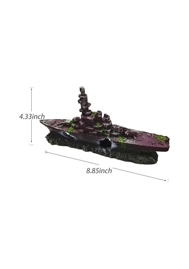 Teltree "balık Akvaryumu İçin Gerçekçi Gemi Batığı Dekoru - Doğal Görünümlü Reçine Tasarım"