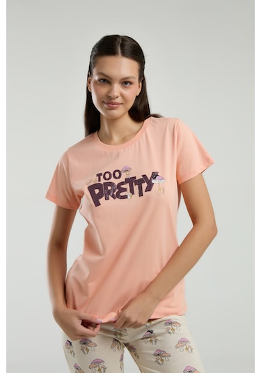Rolypoly Kadın Turuncu Pijama Takımı Rp3585-s-v1 Turuncu