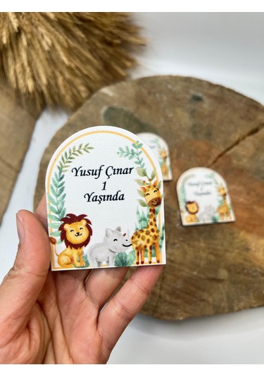 Mr. Home Hayvanlar Uv Baskılı Ahşap Magnet-1 Yaş Magneti