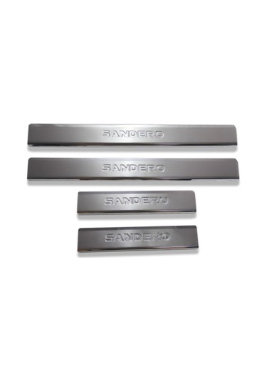 Dacia Sandero Uyumlu Kapı Eşiği 4 Parça 2007-2012 Paslanmaz Krom