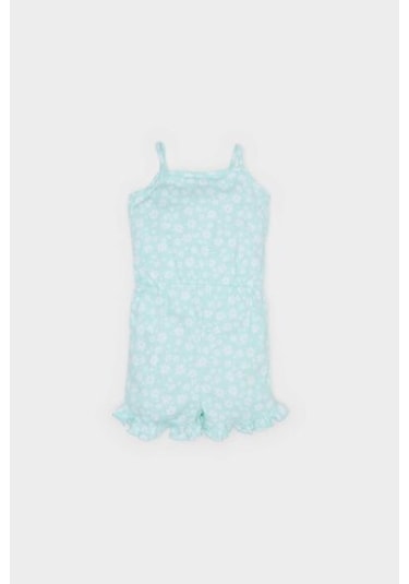 Defacto Kız Bebek Desenli Askılı Tulum C0077a525hsgn1091 Yeşil