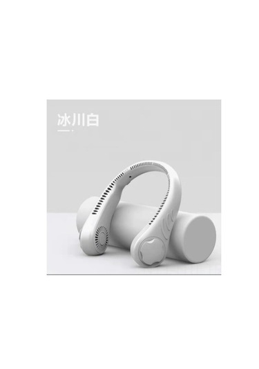 Hangfox Boyun Bağlı Soğutucu Fan - 24 Saat Pil Ömrü, Yaprak Yok, Sessiz, Mini Usb Şarjlı, Öğrencilik İçin Taşınabilir, Kar Beyazı 68 Delikli