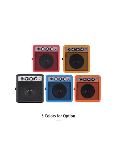 Xindoker 5w Taşınabilir Gitar Amfi, Overdrive Fonksiyonu, Ses Ayar Kontrolleri, Askı Şeridiyle Kırmızı Pil Dahil Değil
