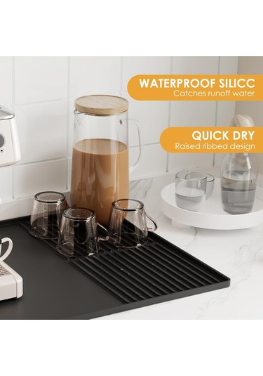 Moveevo Kalıtlı Kenarlı Silikon Kahve Matı - 61x40.5x1.1cm Kalın Tipi, Mutfak Tezgahı, Kahve Makinesi Altı Kullanıma Uygun, Sıvı Tutucu Kahve Aksesuarı Siyah Siyah Moveevo Kalıtlı Kenarlı Silikon Kahve Matı - 61x40.5x1.1cm Kalın Tipi, Mutfak Tezgahı, Kahve Makinesi Altı Kullanıma Uygun, Sıvı Tutucu Kahve Aksesuarı Siyah Siyah