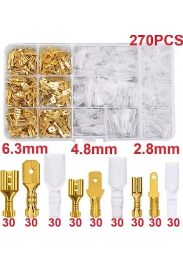 Be-274f-1 Kutulu Dişi Erkek Kablo Terminali Seti 270 Parça