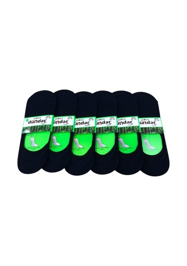 6 Lı Dündar Erkek Bambu Dikişsiz Koku Yapmayan Silikonlu Babet Çorap Plus 40-44 No Lacivert