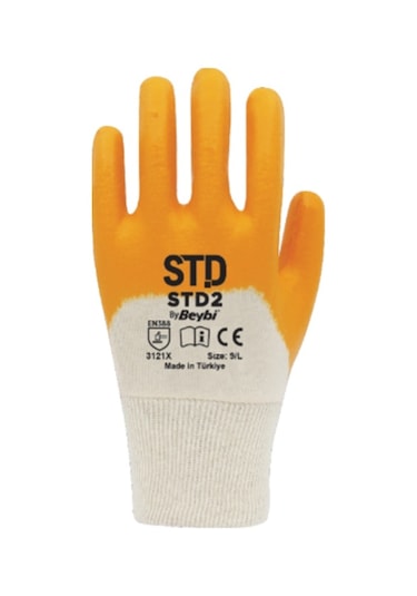 Std 2 Pamuk Nitril Sarı Eldiven 12li Paket