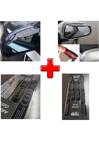 Audi A3 Sedan Uyumlu Kapı Eşiği Ve Ayna Yağmur Koruyucu (554236571)