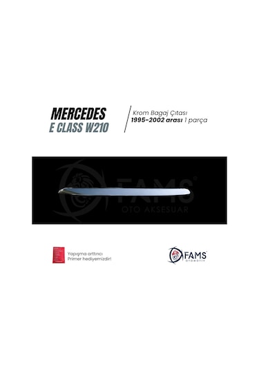 Mercedes E Class W210 Krom Bagaj Çıtası 1995-2002 Arası Uyumlu P.Çelik Sedan