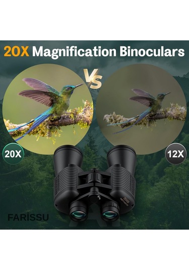 Kl65 20x50 Hd Dürbün Geniş Görüş Açısı, Yüksek Büyütme Kapasitesi Siyah