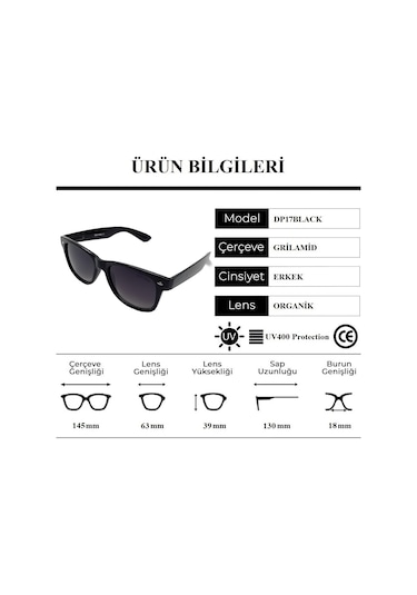 Della Pianto Dp17Black Erkek Güneş Gözlüğü
