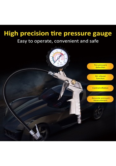 Ximistore9 Lastik Basınç Ölçer Ve Şişirme Aleti - Tüm Araçlar İçin Hassas Ölçüm Kamyon, Otobüs, Motosiklet