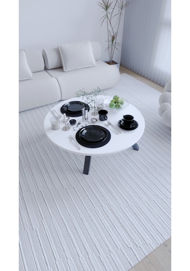 Mega Kozalak Yuvarlak Katlanabilir Şık Yer Sofrası