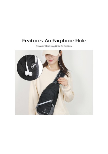 Fosenze Su Geçirmez Nilon Askılı Çanta, Ultra Hafif, Kulaklık Delikli, Sprey Ambalajlı, Günlük Ve Seyahat İçin Mavi 5602 Koyu Mavi