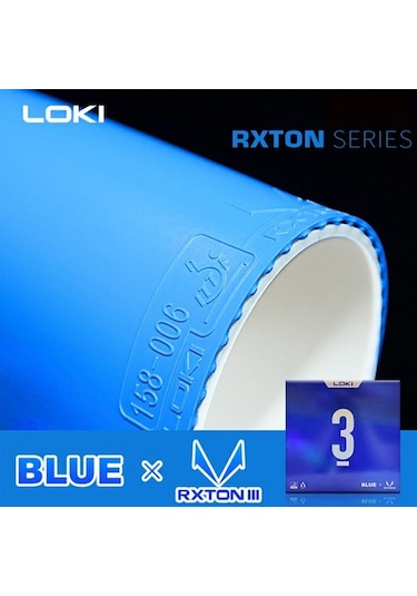 Mavi Lokı Rxton 3 Mavi Pembe Masa Tenisi Kauçuk Sivilce-güçlü Elastik Sünger İle Yapışkan Ping Pong Kauçuk Mavi