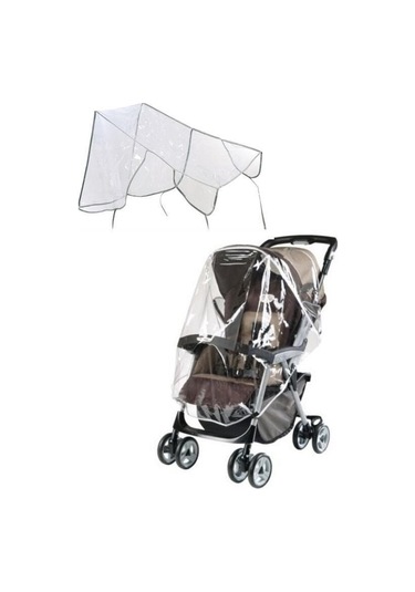 9050278044078drvs1 - Buffer Bebek Arabası Puset Şeffaf Yağmurluk Rüzgar Engelleyici Muşamba Çok Renkli