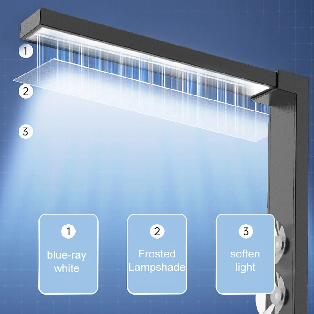 Youtek Masaüstü Akvaryum Led Işığı - Su Bitkileri Ve Balık Aydınlatması, 2 Mod Tuşlu Kontrol, 3 Süpürge Sabitleme, 5w Su Geçirmez Abs Işık Çok Renkli
