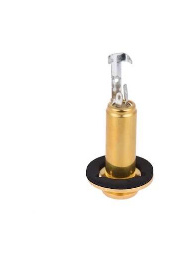 Wezone Gitar End Pin Soketi, Bakır Vücut, Altın Kaplama, Mono, 6cm Uzunluk, Kolay Kurulum, Ses Kalitesi Artırıcı