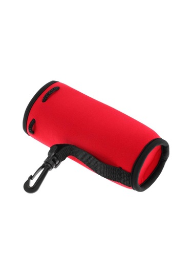 Suntek Neopren Yalıtımlı Spor Su Şişesi Kapağı Kılıfı Kırmızı