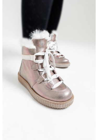 Mnpc Kız Çocuk Vizon Simli Hakiki Deri Anatomik Günlük Bot 24k4b9952721 Vizon