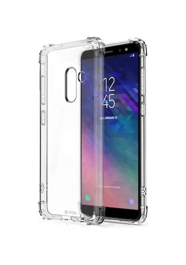 Blogy Galaxy A6 Plus İle Uyumlu Crystal Fit Kılıf Crystal Clear