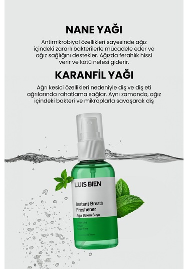 Luis Bien Ağız Bakım Seti Aktif Karbon Diş Tozu 50 G + Aktif Karbon Diş Macunu 75 ML + Naneli Ağız Bakım Suyu 30 ML