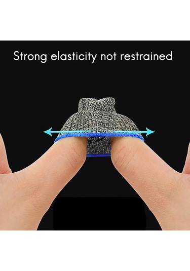 Kosona Yüksek Hassasiyetli Oyun Parmak Kılıfı - Ter Emici, Esnek, Gümüş Fiber Malzeme