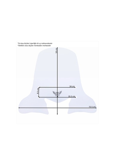 ABV Honda Aktiva El Korumalı Şeffaf Tur Camı 59x72.5 CM (23-25) + Bağlantı Ekipmanı
