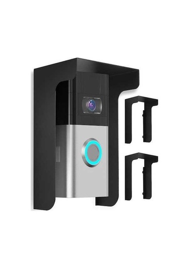 Besthome1 Geçirmez Metal Kapı Zili Kapağı Seti, 2 Adet, 14.5x8.7x5.5 Cm, Siyah Siyah